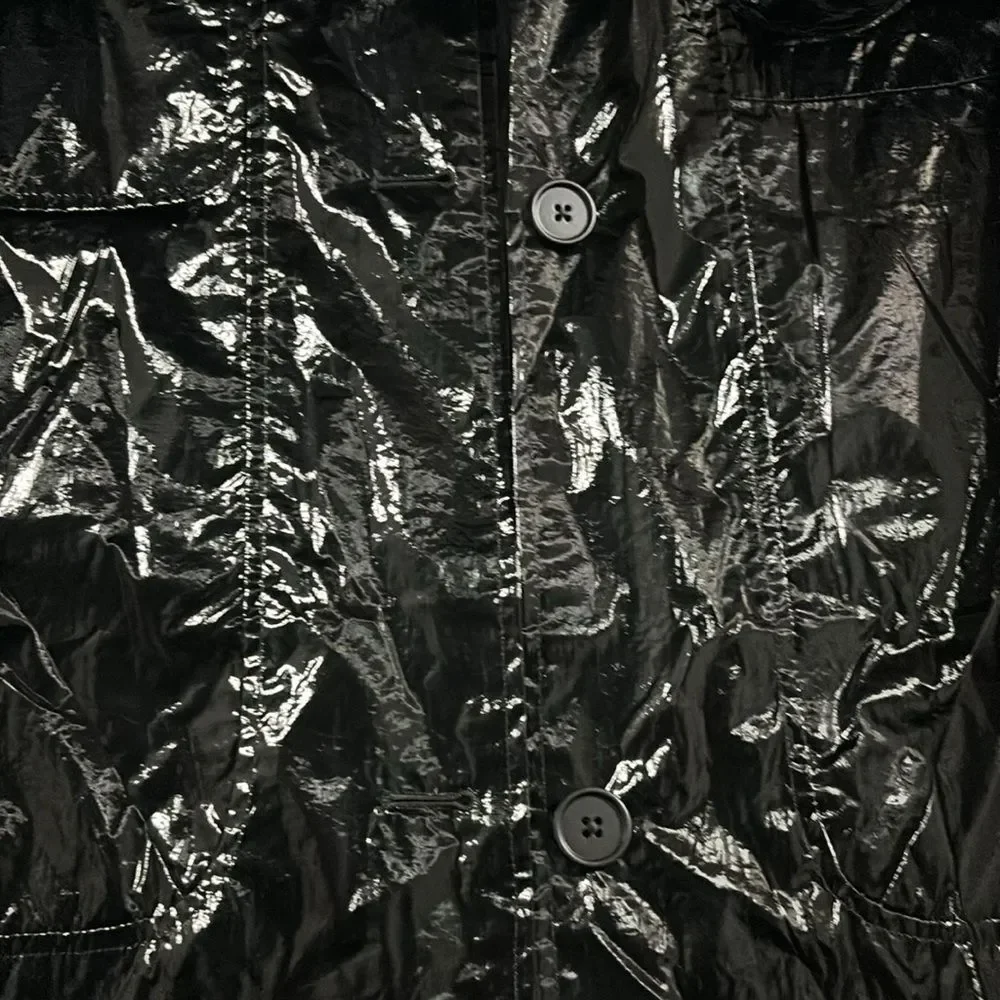 Alo yoga NEW Metallic Break Line Trench black XS